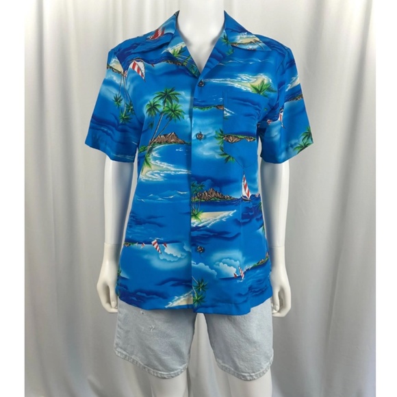 Vintage 70’s ‘Made in Hawaii’ 2 Piece Set • Hawaiian Print - Shirt and Dress - S - Picture 8 of 10